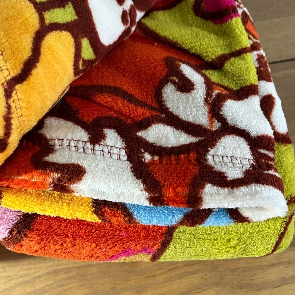 NWT VERA BRADLEY Throw Blanket Midday Garden Fleece 50” x 80” Boho Florals NEW - Picture 4 of 7